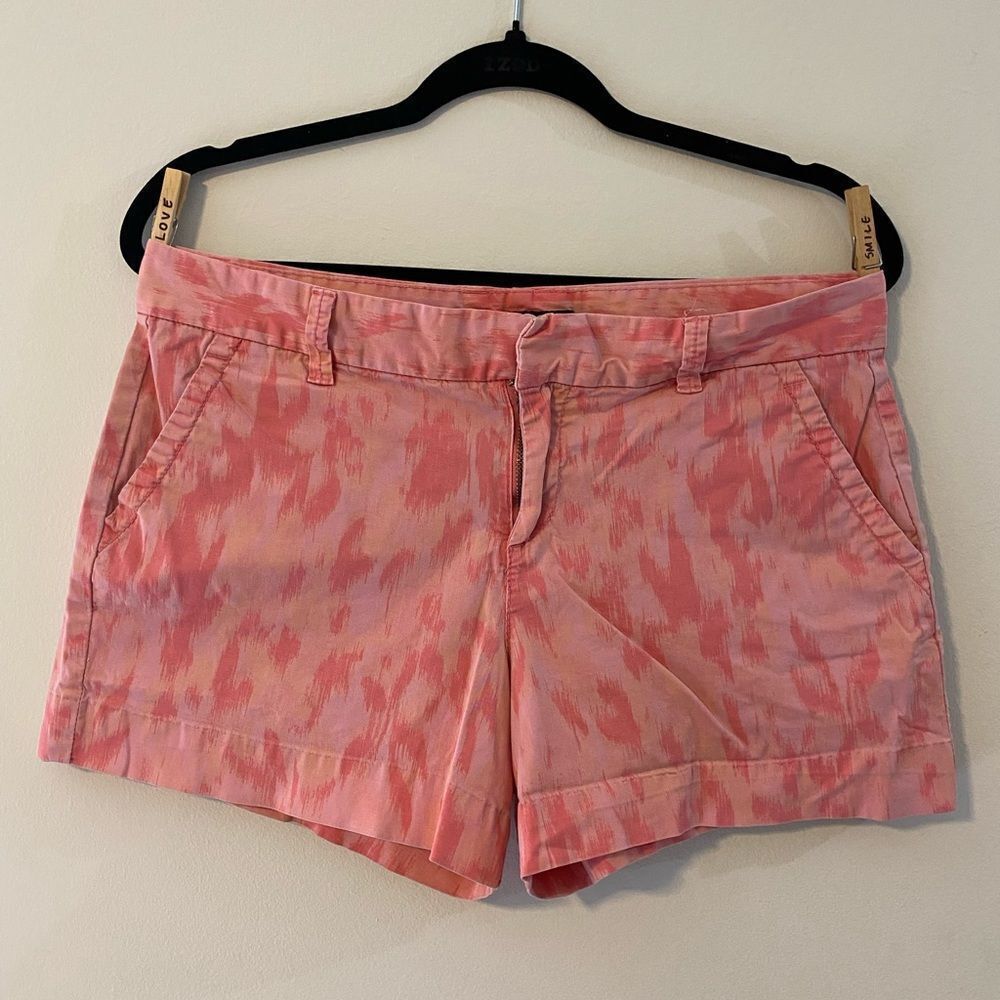 Calvin Klein Shorts, Pink Brushstroke Pattern Chino Style Shorts, Size 10